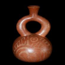 Rare vase-étrier à décor de divinité animale